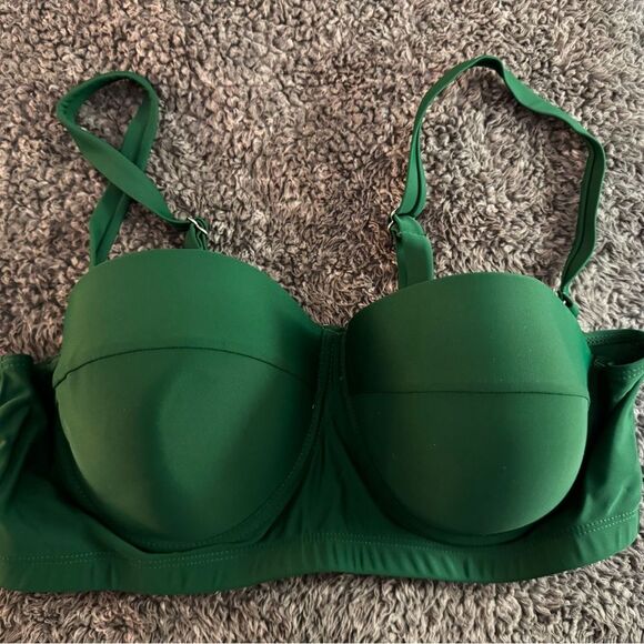 Green Bathing Suit Top Underwire - Picture 5 of 6
